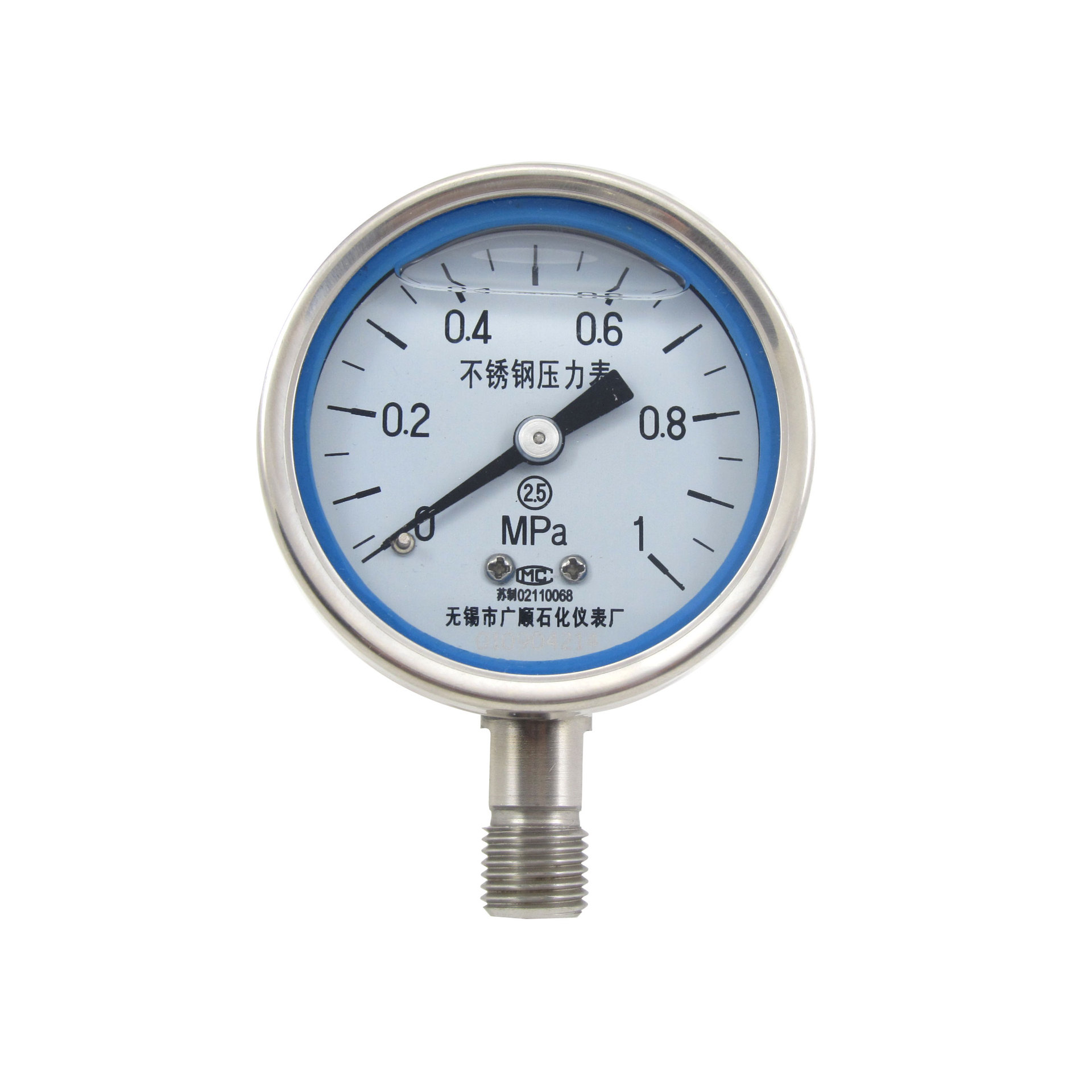 厂家专业代理 不锈钢耐震压力表yn100bf 无锡海天耐震压力表