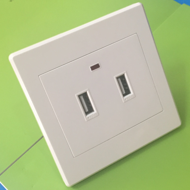 厂家直销两孔usb插座 手机插座双usb面板充电接口插座二位usb插座