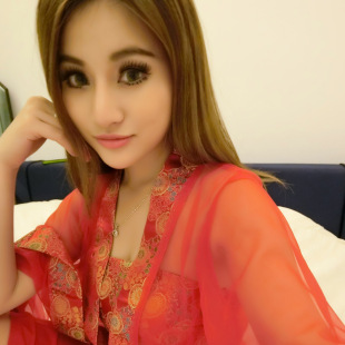 情趣内衣女性感睡衣长袖旗袍极度诱惑透明网纱真人睡裙两件套秋季