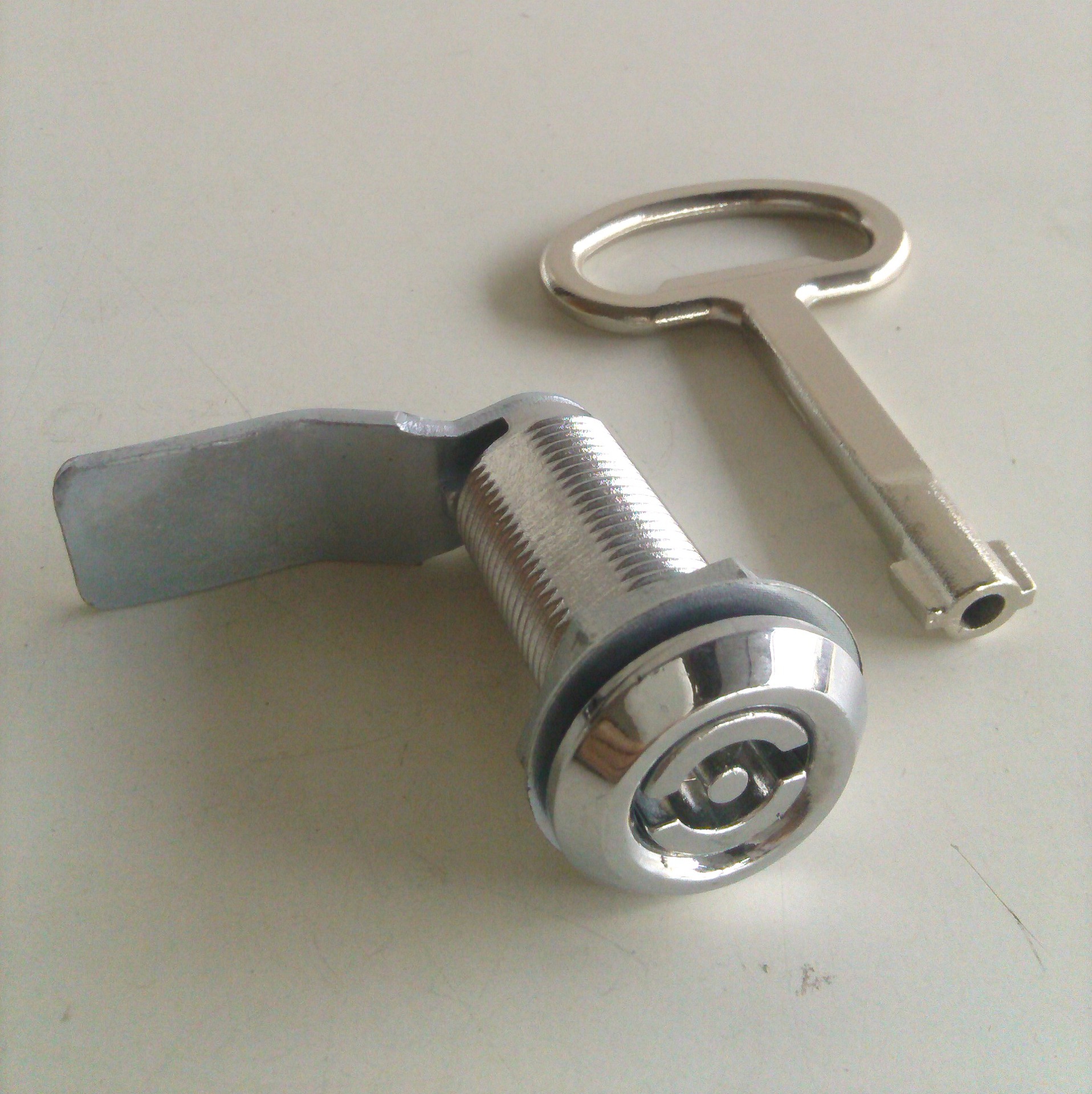 练培锁具 厚门板机箱柜锁锌合金转舌锁ms705-43 加长机箱机柜圆锁