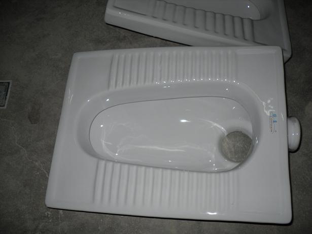 厂家直销四方分体后出水陶瓷蹲便器 分体式蹲坑 龙厦环保卫浴洁具