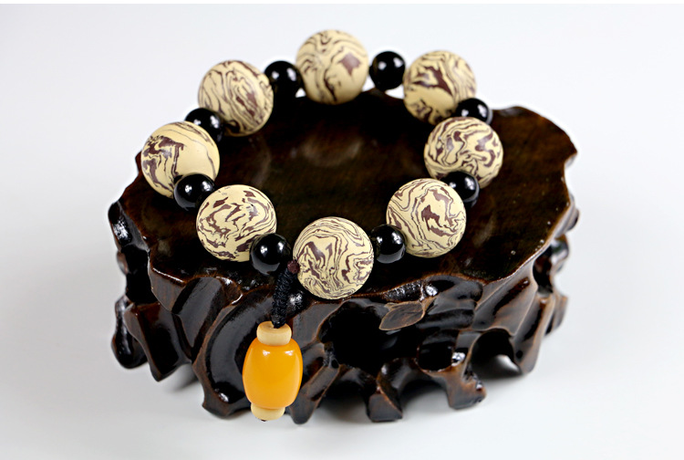 焦作 梵一绞胎瓷 工厂直销 天然水纹绞胎瓷男士手串 手链 .