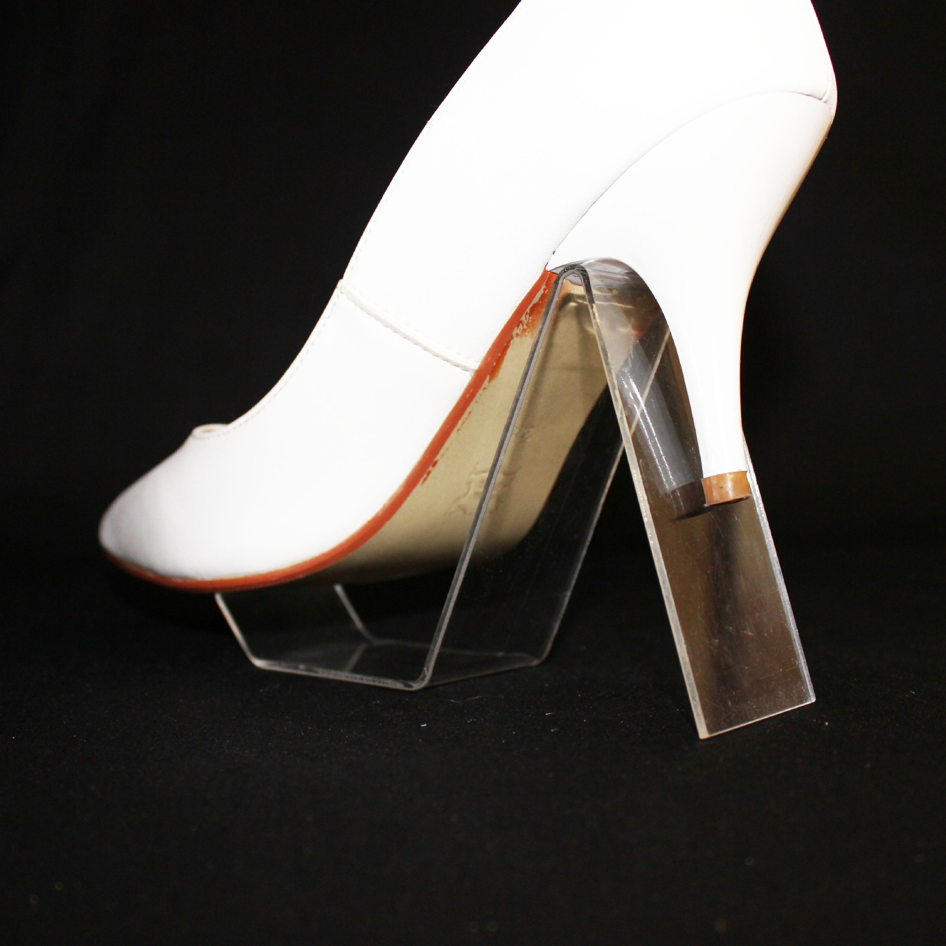 亚克力鞋托有机玻璃架鞋子展示架三角七子型