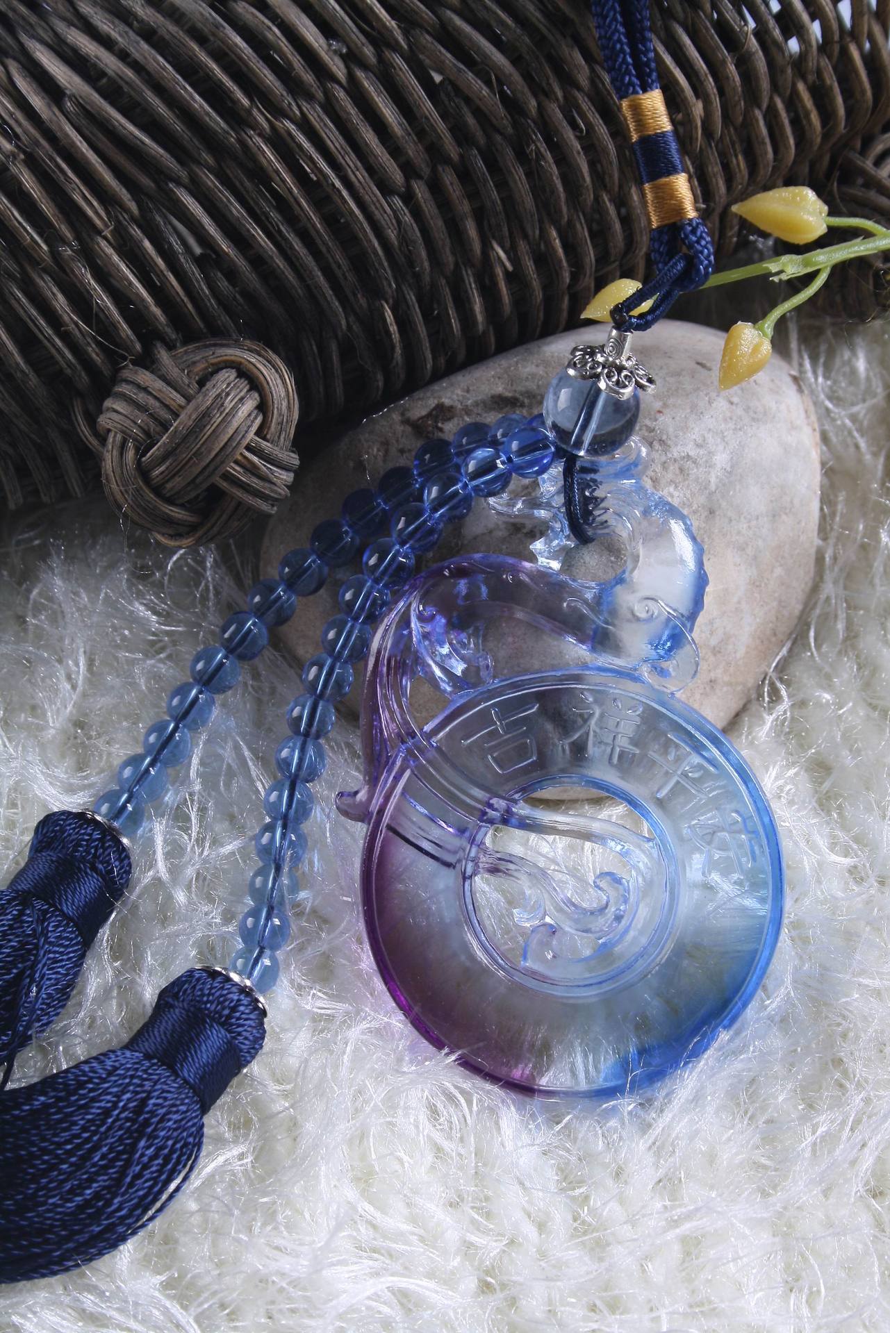 古法琉璃汽车用品 大日如来 出入平安 琉璃佛像 深圳琉璃车挂定制