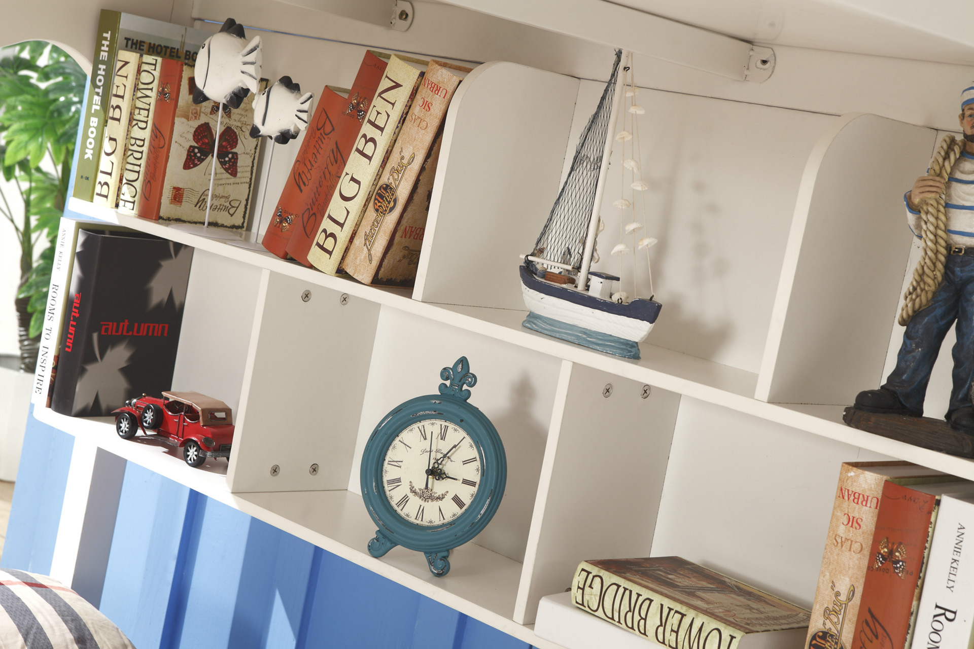 新款地中海系列子母床款式新颖质量保证板木结构1.5米儿童床