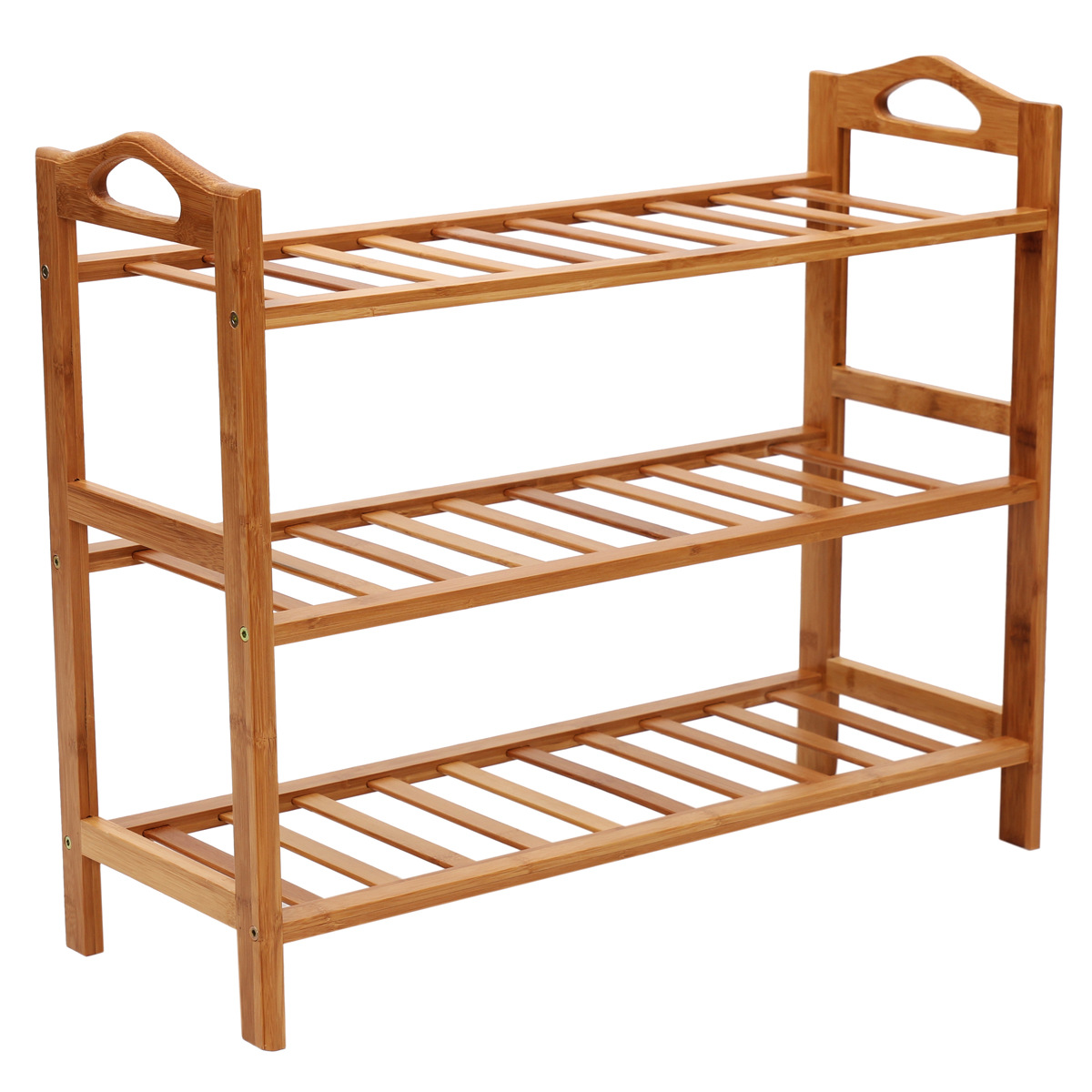 鞋架高档竹木工艺竹制简易三层鞋架坚固耐用家居实用楠竹置物架