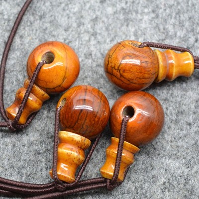 diy手串手链配件 天然牛角藏式三通佛头一套 佛珠配件