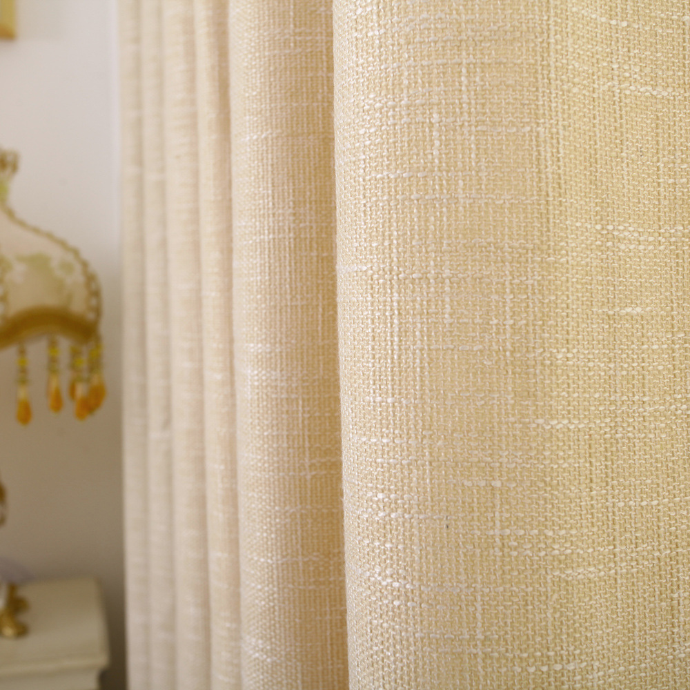 纯色亚麻粗麻窗帘 客厅卧室窗帘 工程布 28色任选 厂家直销 - 布艺