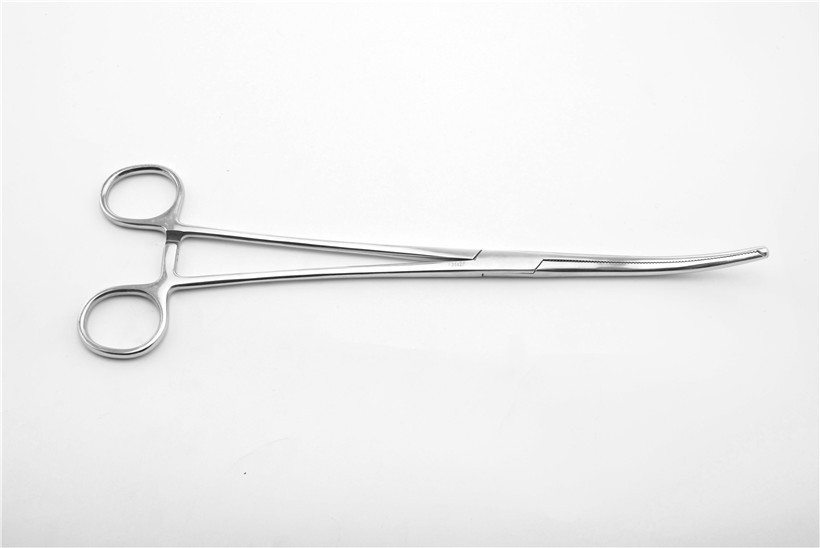 止血钳24cm弯有钩 上海金钟外科器械