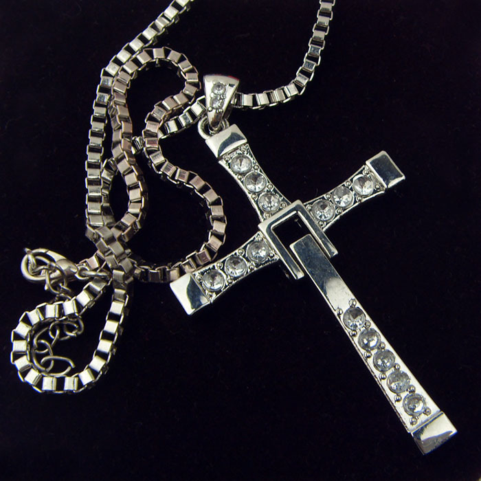 高质量十字架男士项链 速度与激情7同款吊坠项链