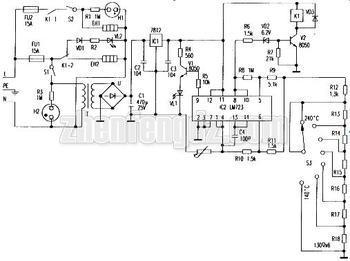 电饼铛的电路图,最好清楚点的