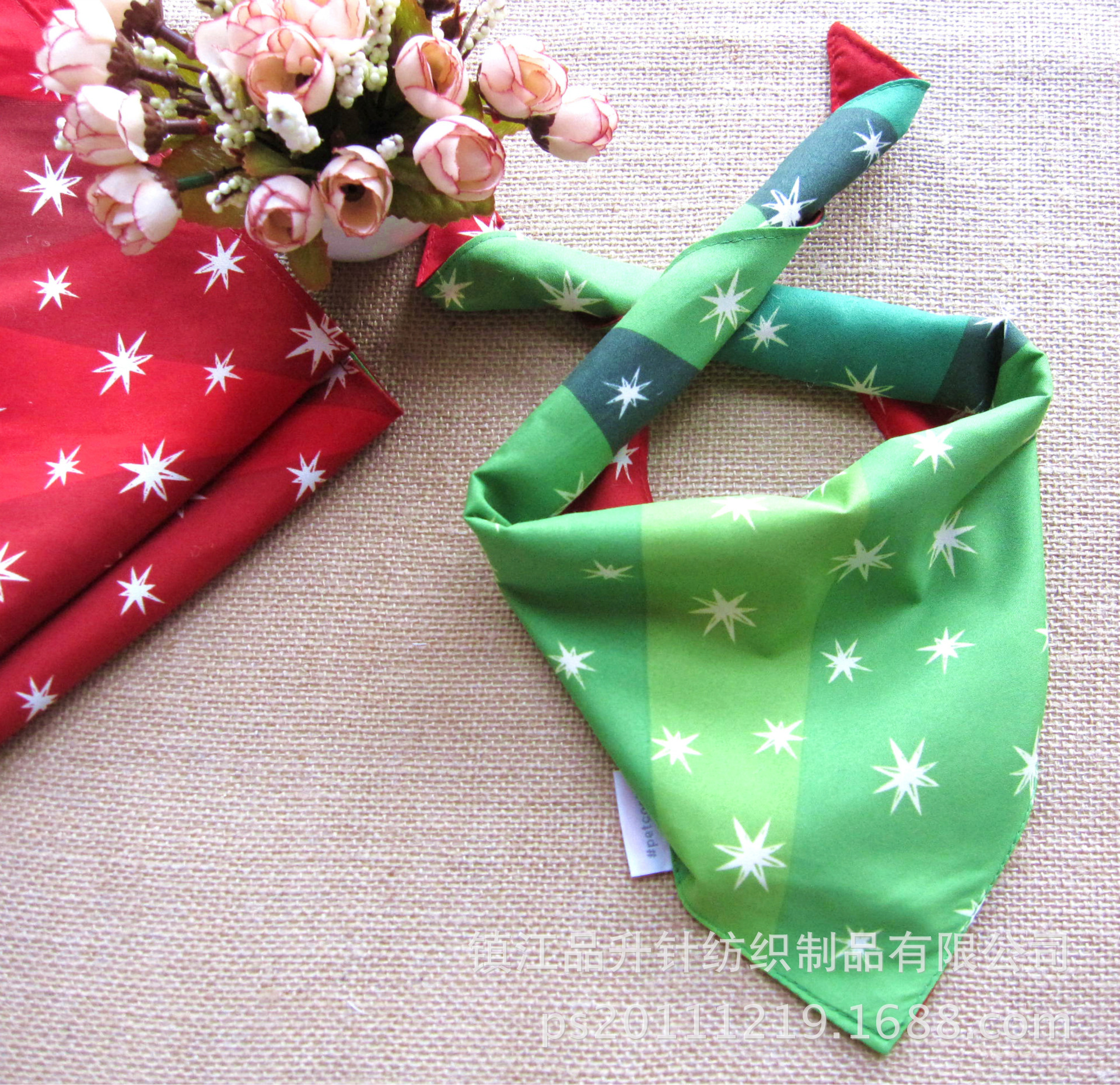 定制宠物头巾三角头巾 狗狗头巾 婴儿围嘴 领巾 街舞头巾出口日本