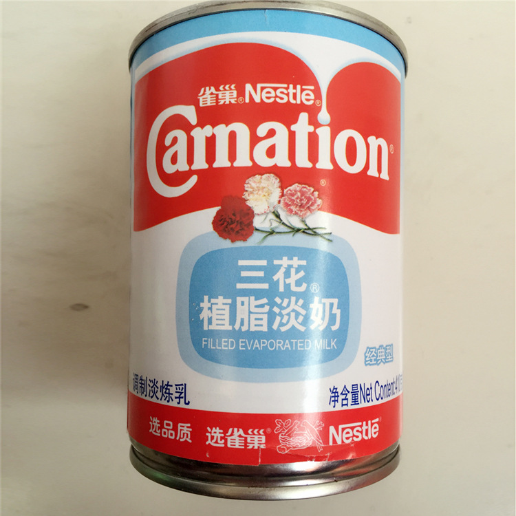 新品特价 雀巢罐装三花植脂淡奶410g 调制淡炼乳批发 优质乳制品
