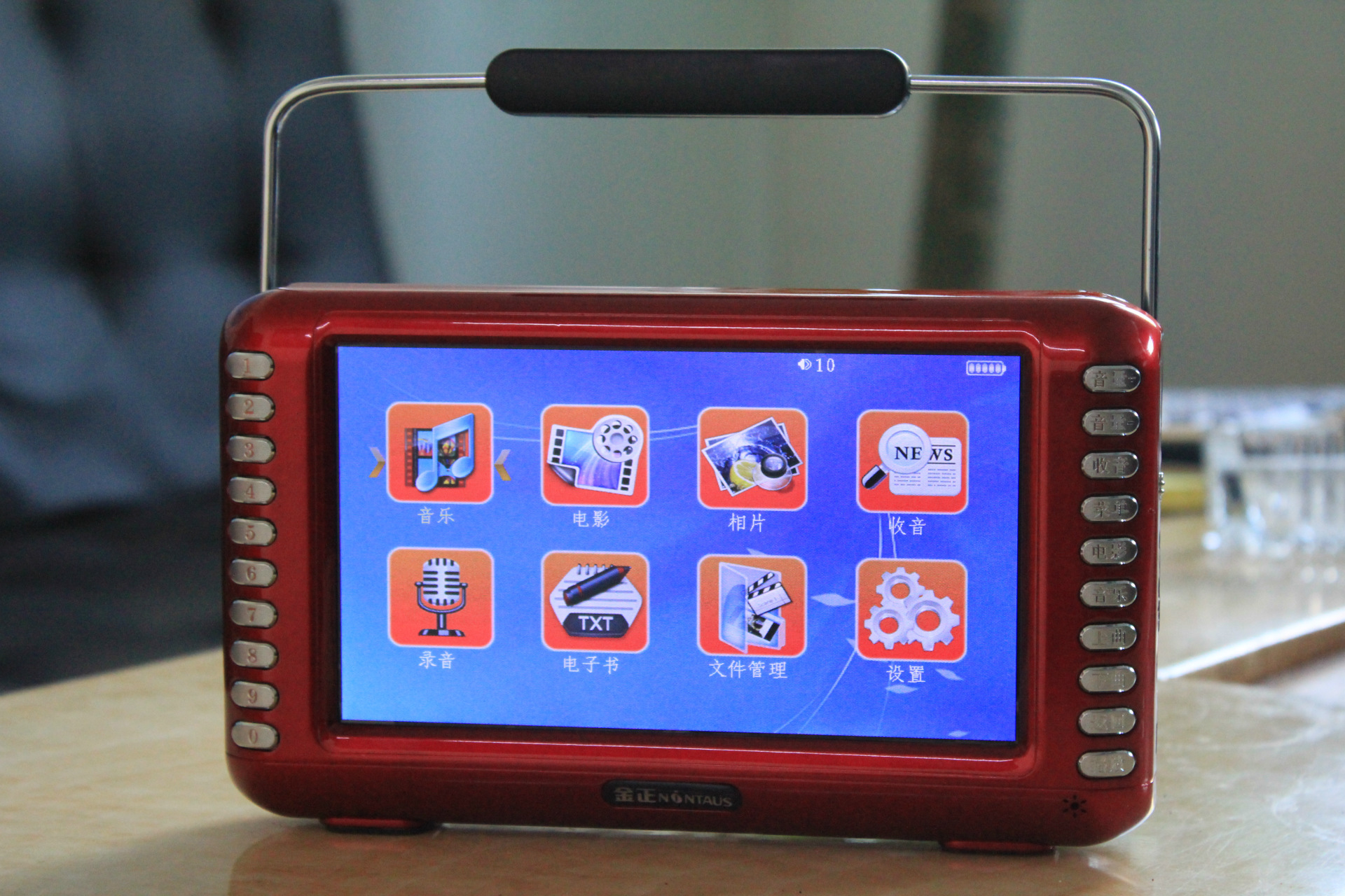 金正sy-701视频播放器7英寸老年插卡看戏机便携式多功能扩音器