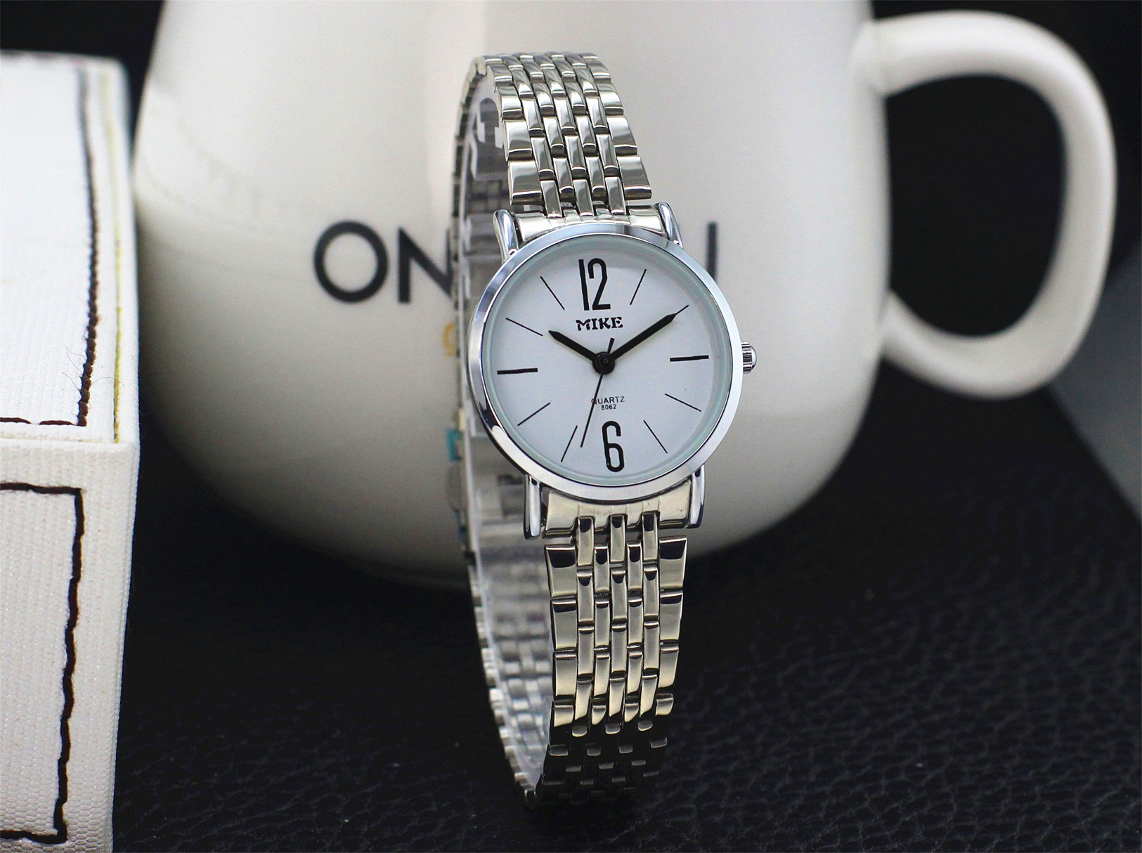 米可手表女超薄防水男表时尚潮流款钢带情侣一对表男士石英表