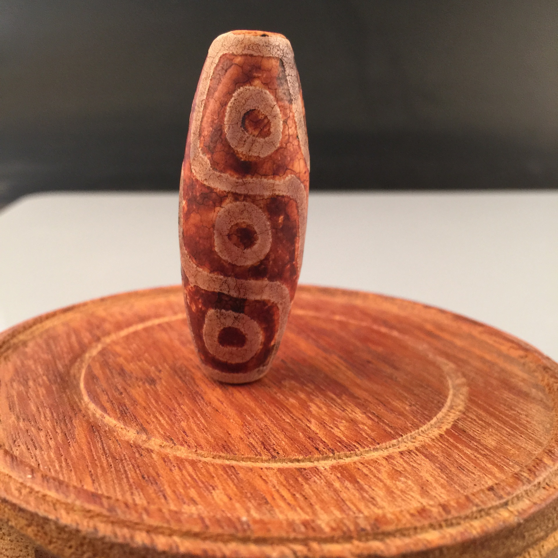 西藏开光天珠 老矿龙纹天珠 50长 玛瑙天珠勒子星月配饰保平安