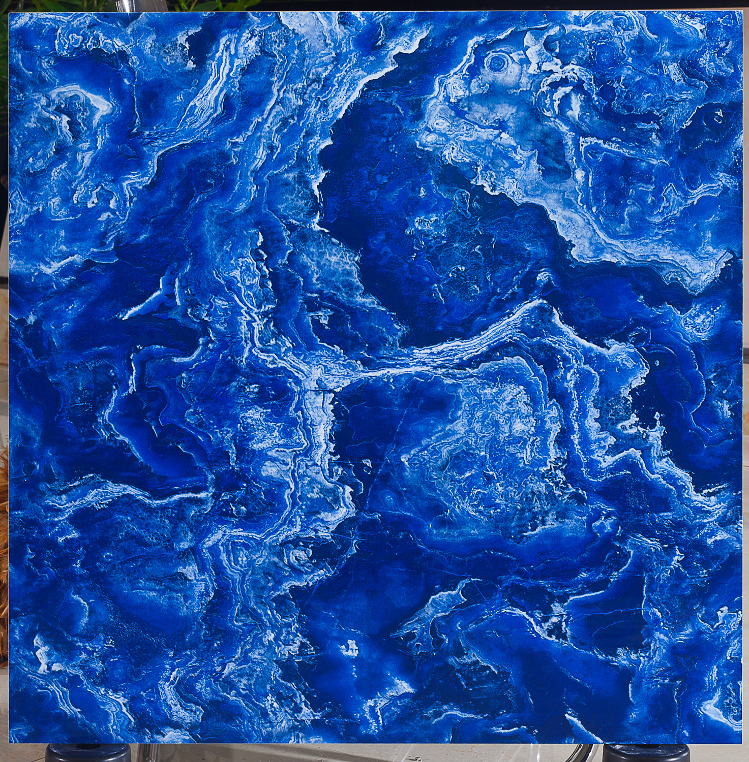 电视背景墙瓷砖 蓝色海洋釉面砖  800*800地面砖 客厅地板砖