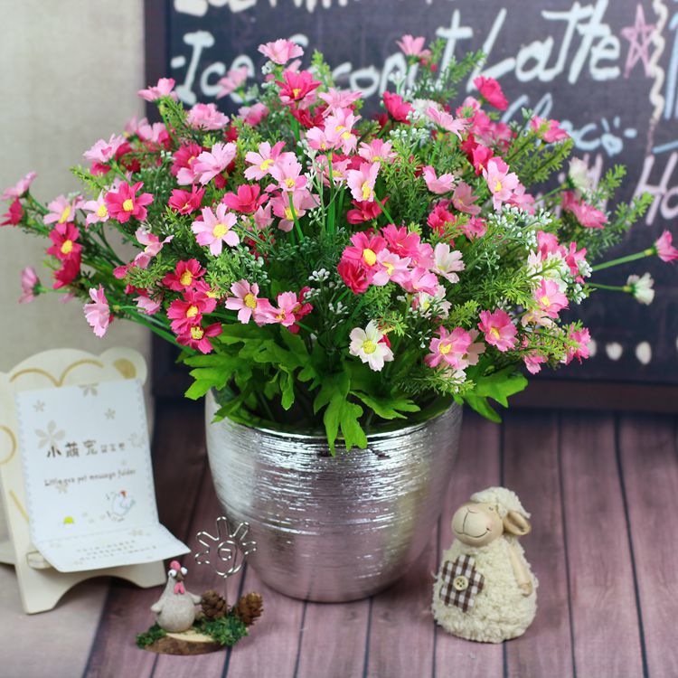 淘宝爆款 田园必备 厂家直销批发仿真花 跳兰菊 跳舞菊仿真花-中国寿