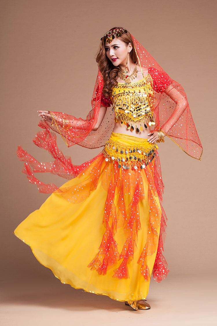 肚皮舞服装 练习服套装 新款演出服 印度舞蹈表演服春夏短袖成人