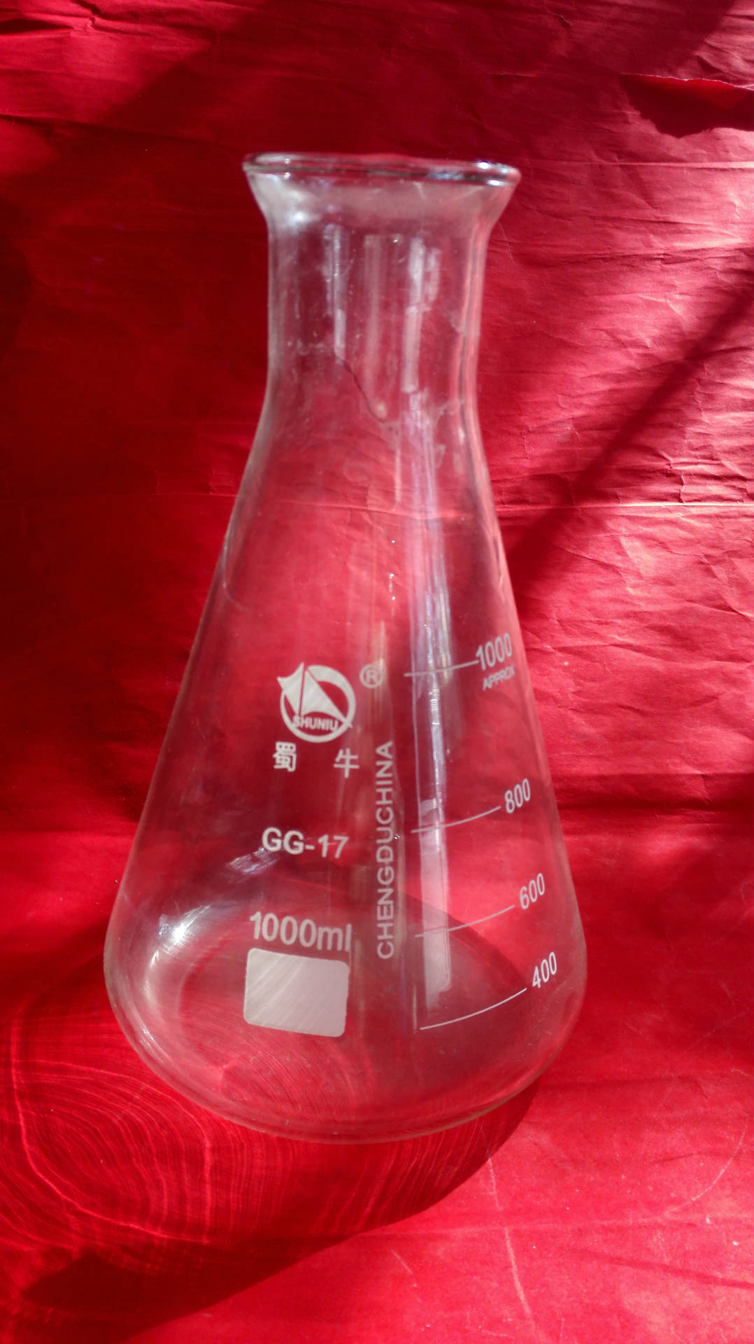 磨口具塞三角烧瓶1000ml供应实验室器皿玻璃三角烧瓶