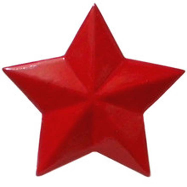 厂家直销 65式红卫兵红五星帽徽别针4cm 徽章胸章 团党徽 批发
