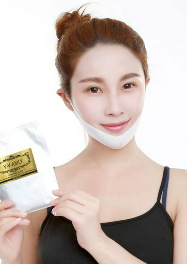 3d瘦脸v脸面膜 韩国挂耳提拉紧致 双下巴重塑脸oem代加工贴牌