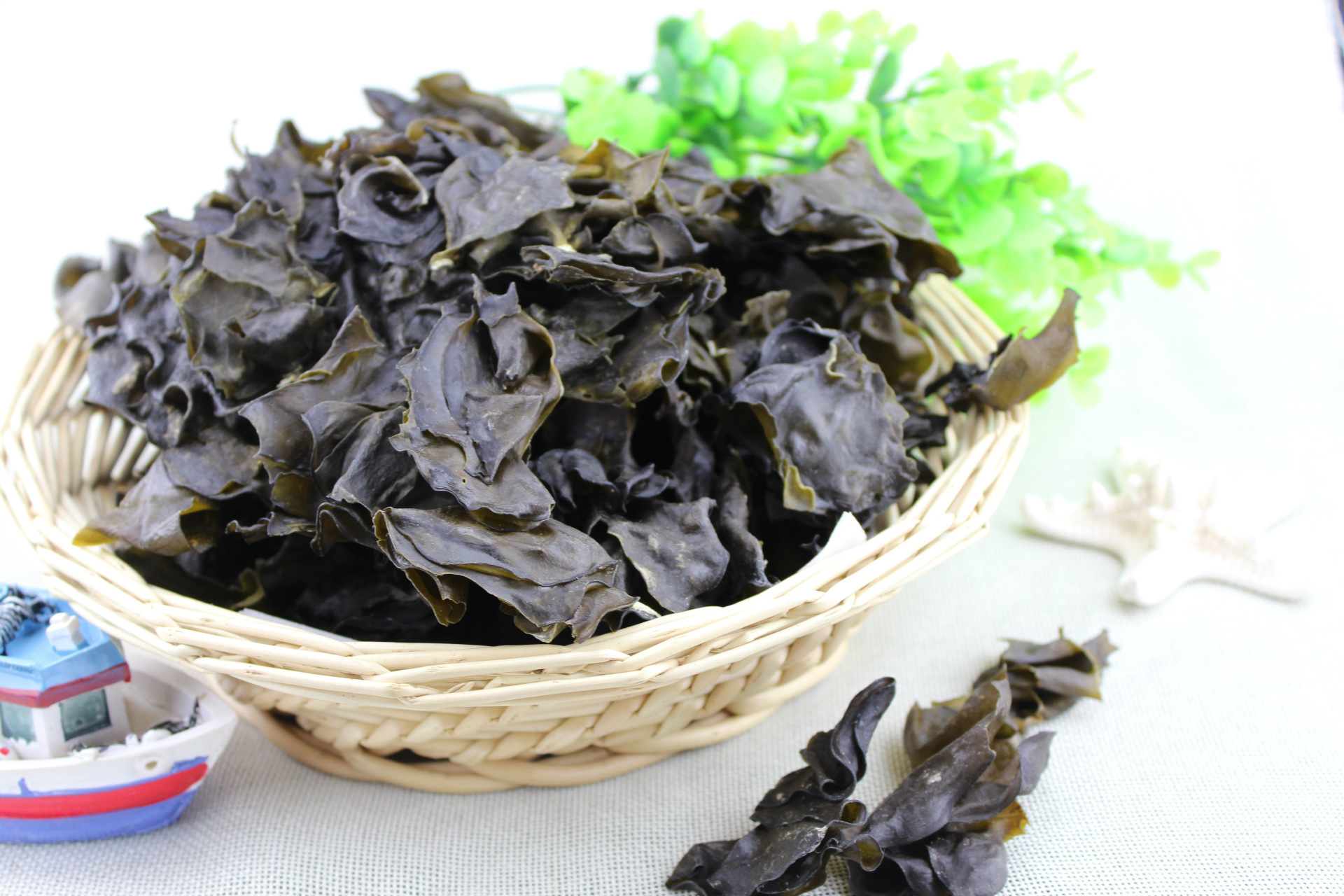 纯干无盐海木耳 螺旋藻 海耳朵 海白菜无杂质无添加 150g包邮