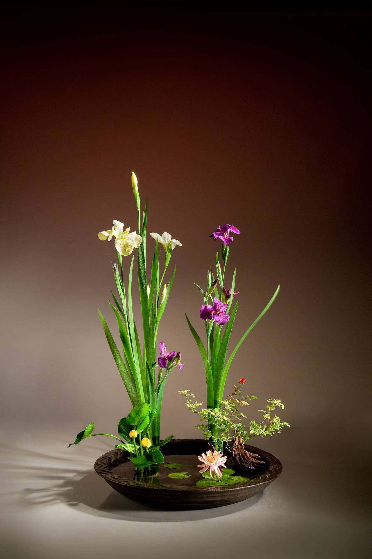 剑山 小原流插花工具 日式插花 铜针底座 花插 花枝固定 批发