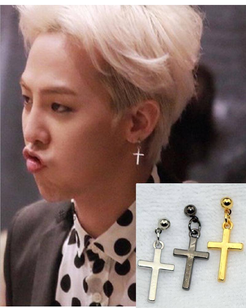 bigbang 权志龙 十字架 耳钉 饰品 耳环 耳坠 g-dragon 同款 周边