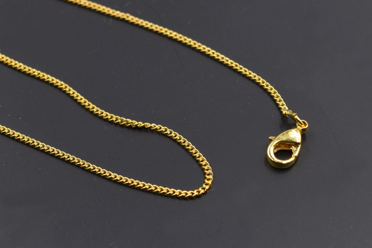 工厂直销外贸女士项链 不锈钢o型链 金色