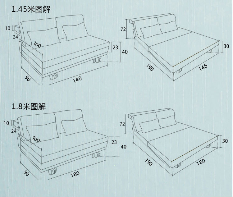 现代沙发 床多功能小户型家具单人双人沙发床可折叠沙发厂家批