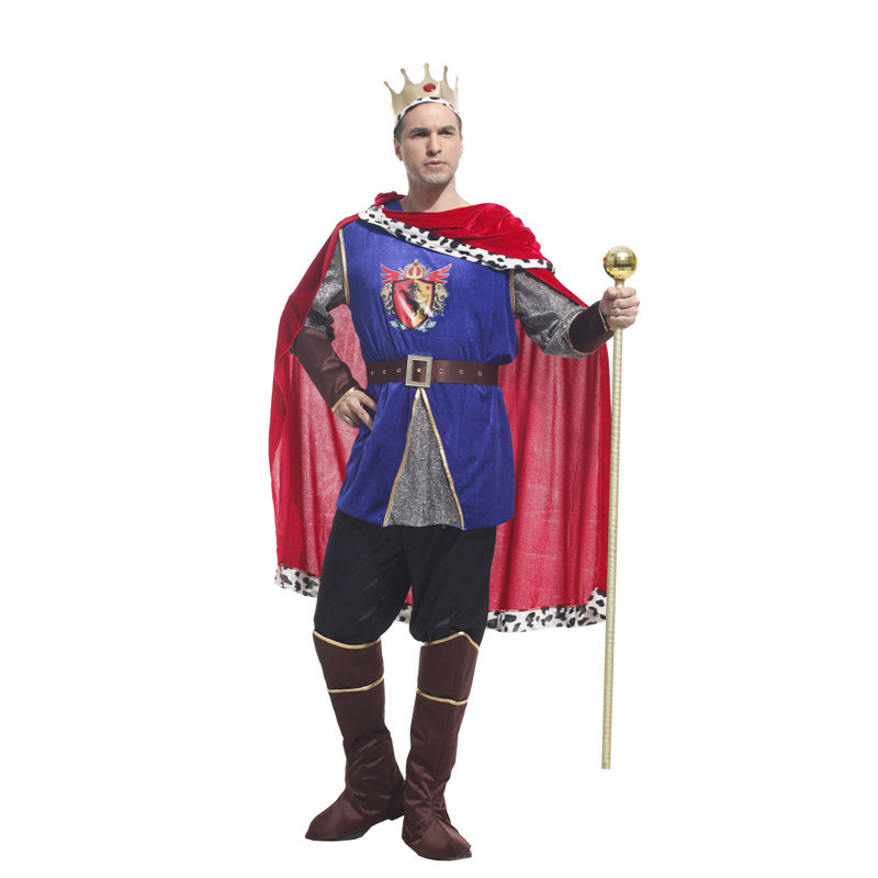 皇冠帽子 上衣 裤子连靴套 披风 腰带 【儿童豪华国王服装】:上衣