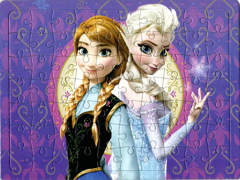 上百款式40片70片冰雪奇缘纸质儿童卡通益智平面拼图玩具多款可选