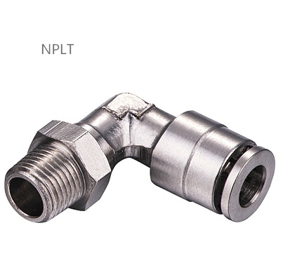 波特气动厂家批发全铜快插式接头外螺纹全铜弯头螺纹弯头