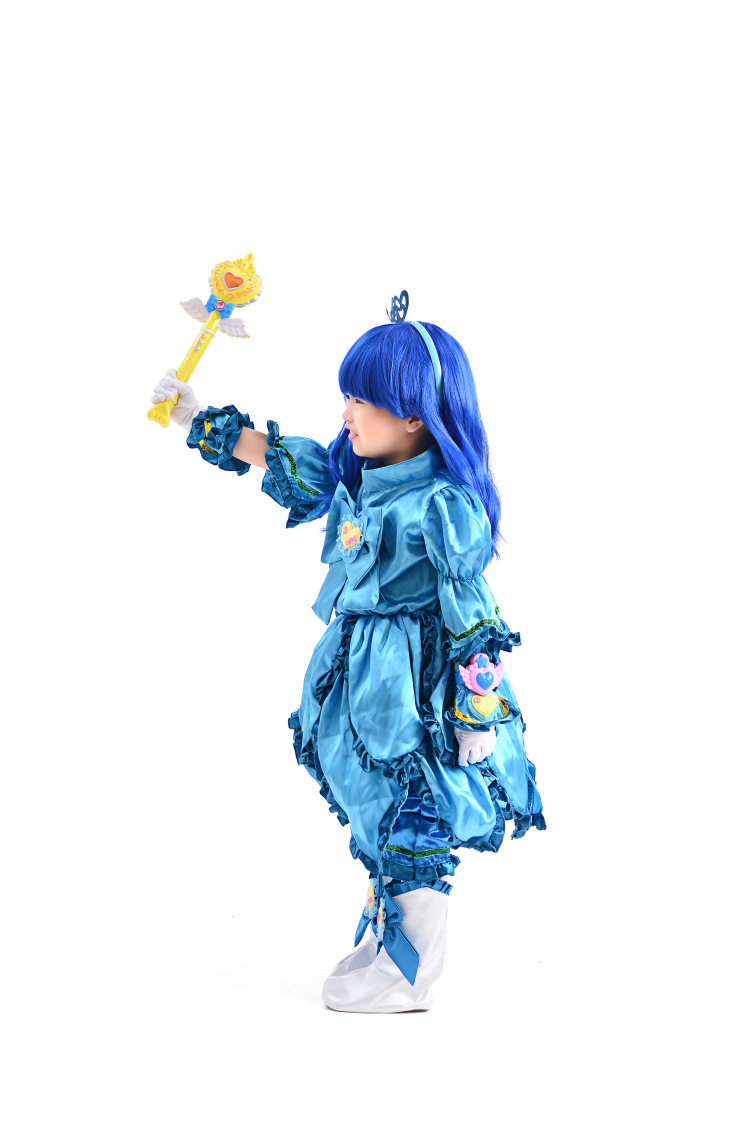 万圣节巴拉拉小魔仙服装美琪蓝色连衣裙儿童舞台表演万圣节服装