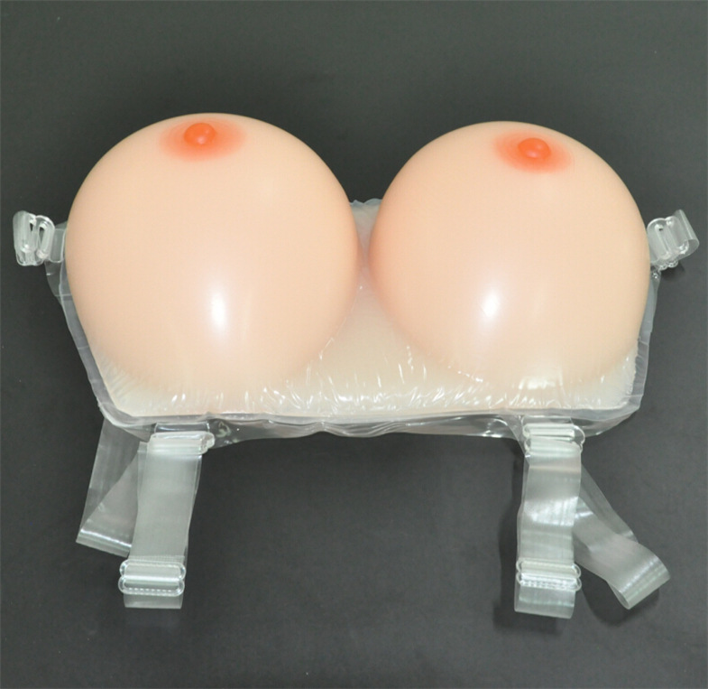 2016新款3600g肤色水滴型连体变装义乳 伪娘假胸硅胶义乳