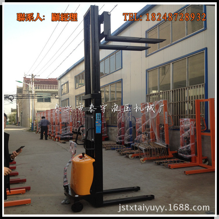 【特价促销】1.5吨2米双门架电动液压堆高车 电动铲车 仓储搬运车