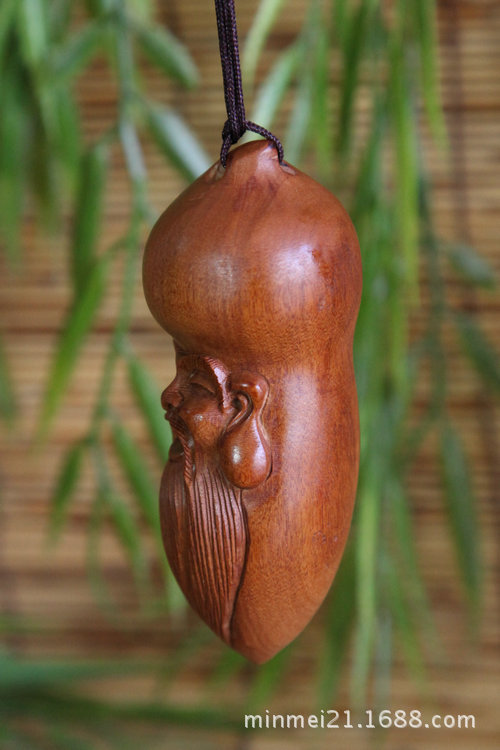 专业供应 黄桃木寿头祝寿礼品挂件 家居节日挂件 精美手机挂件