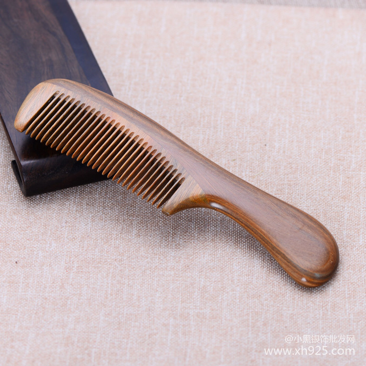 小黑银饰批发 檀香木头梳 玉檀香 女款梳子
