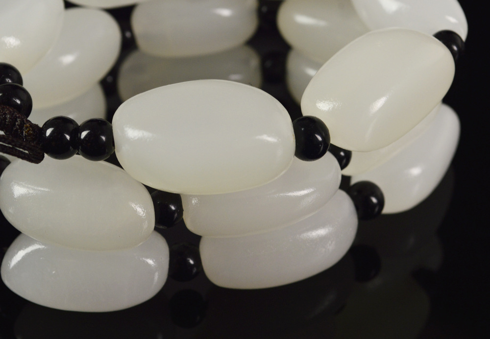 厂家直销 天然a货阿富汗玉籽料手链 热销高档精品玉器手串批发