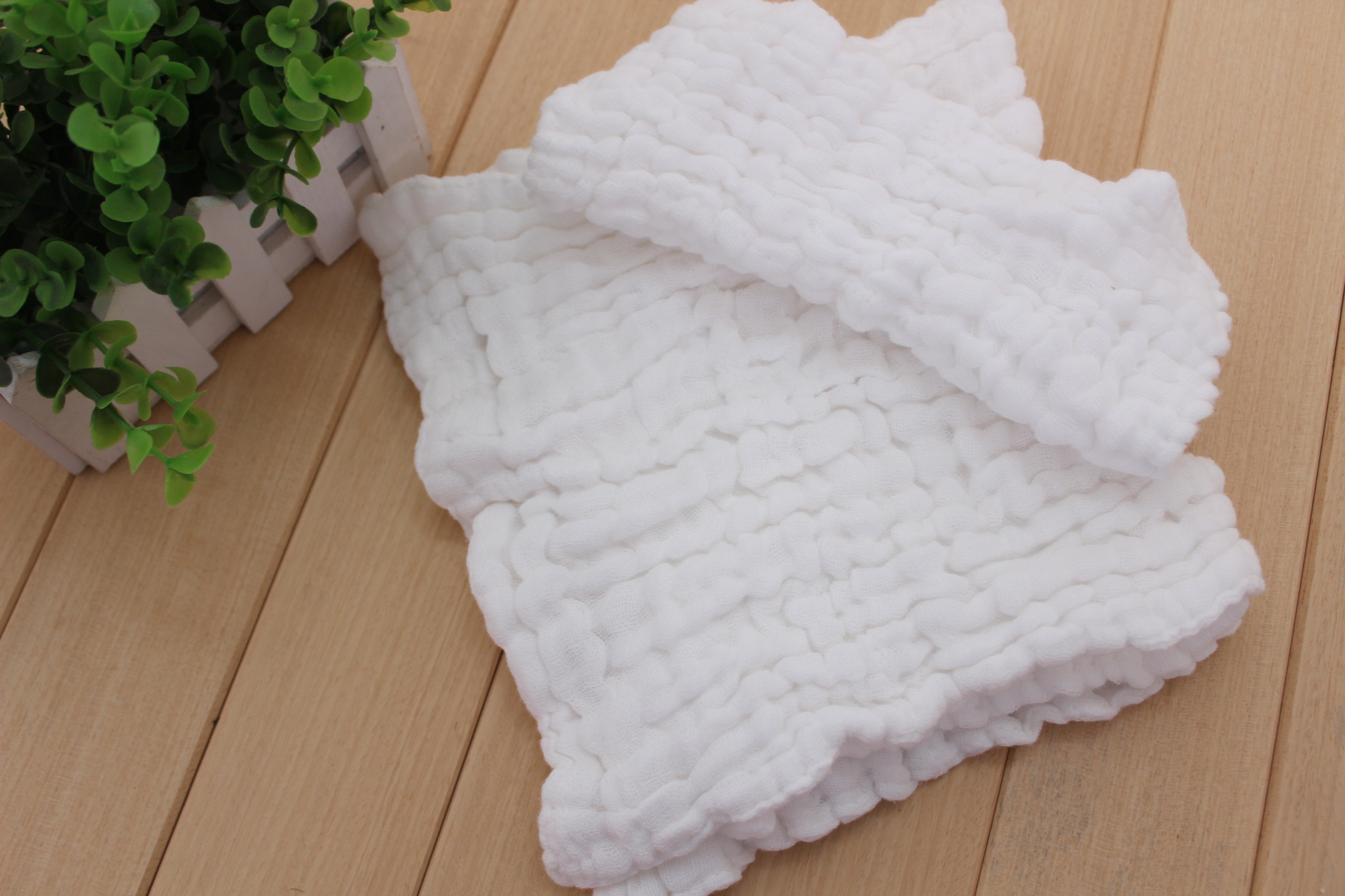 医用级水洗纱布方巾 宝宝纯棉6层纱布口水巾 无荧光 30*30 吸汗巾