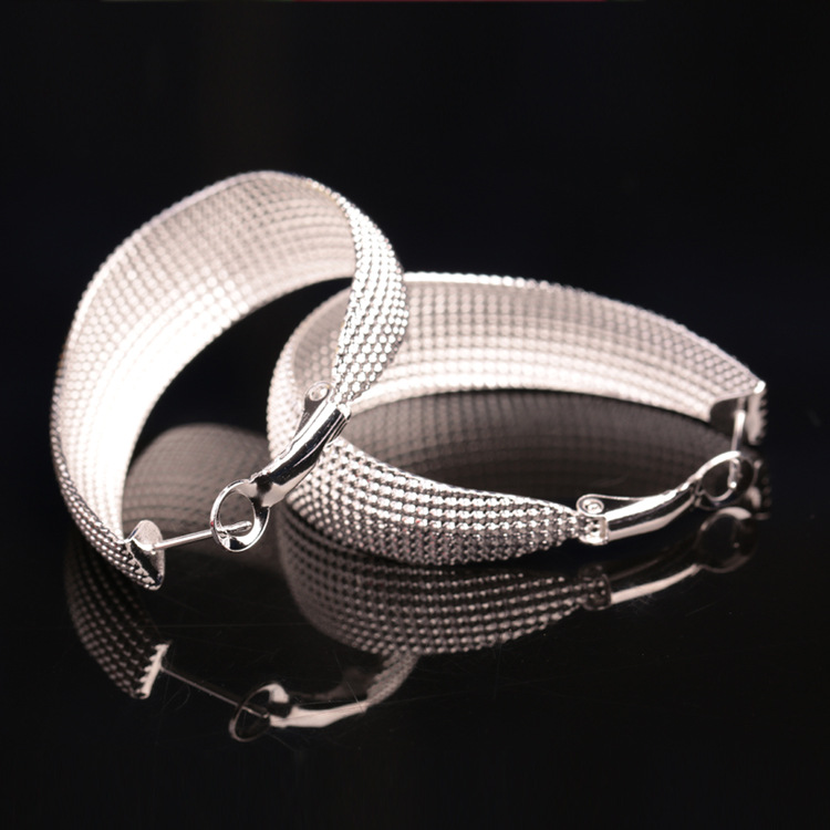 ebay铜镀银饰品 欧美几何形夸张耳环批发 环保首饰厂家直供