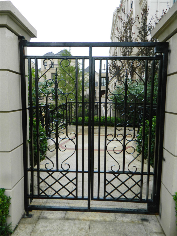 定做铁艺大门锻造门庭院入户门 花园别墅欧式防盗钢大门 推拉铁门