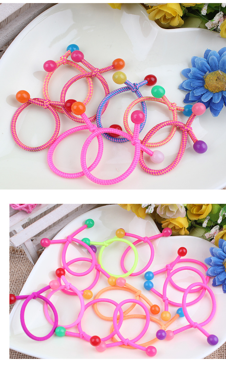 韩版彩色塑料扣儿童发圈 新款小孩头绳 糖果色发圈皮筋 2元货源