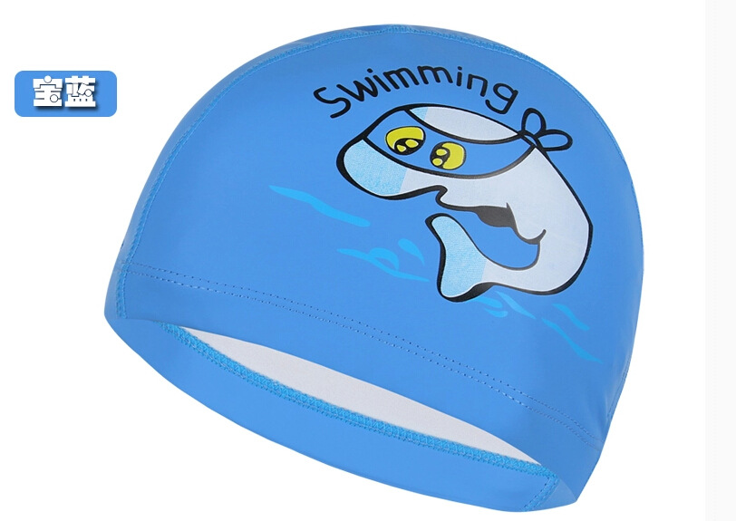 Hot-Selling Cartoon Printed Baby Children's Pu Swimming Cap Universal Waterproof Coating Non-Tightening Cartoon Swimming Cap for Boys and Girls