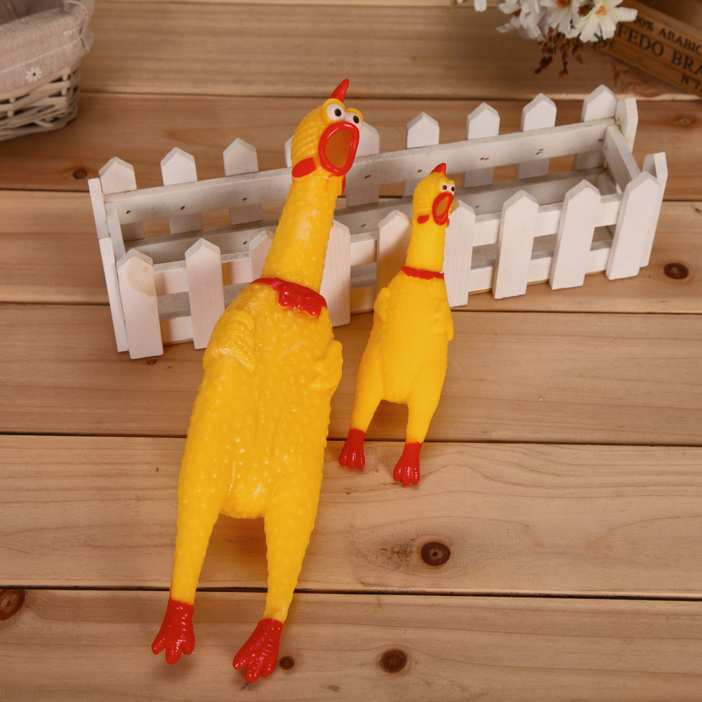 Large, Medium and Small Size Screaming Chicken Manufacturers Wholesale Pet Toys Vent Strange Chicken Creative Whole Person Trick Screaming Chicken