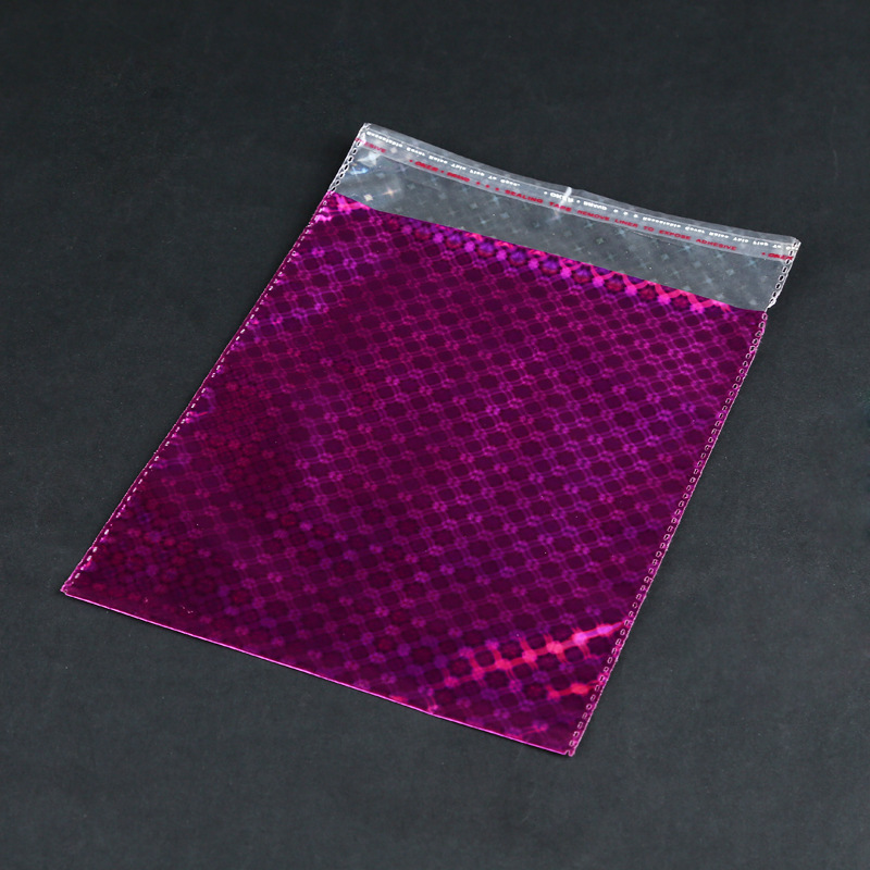 时尚炫彩镭射塑料opp袋精美礼品包装袋优质不干胶自粘袋厂家直销