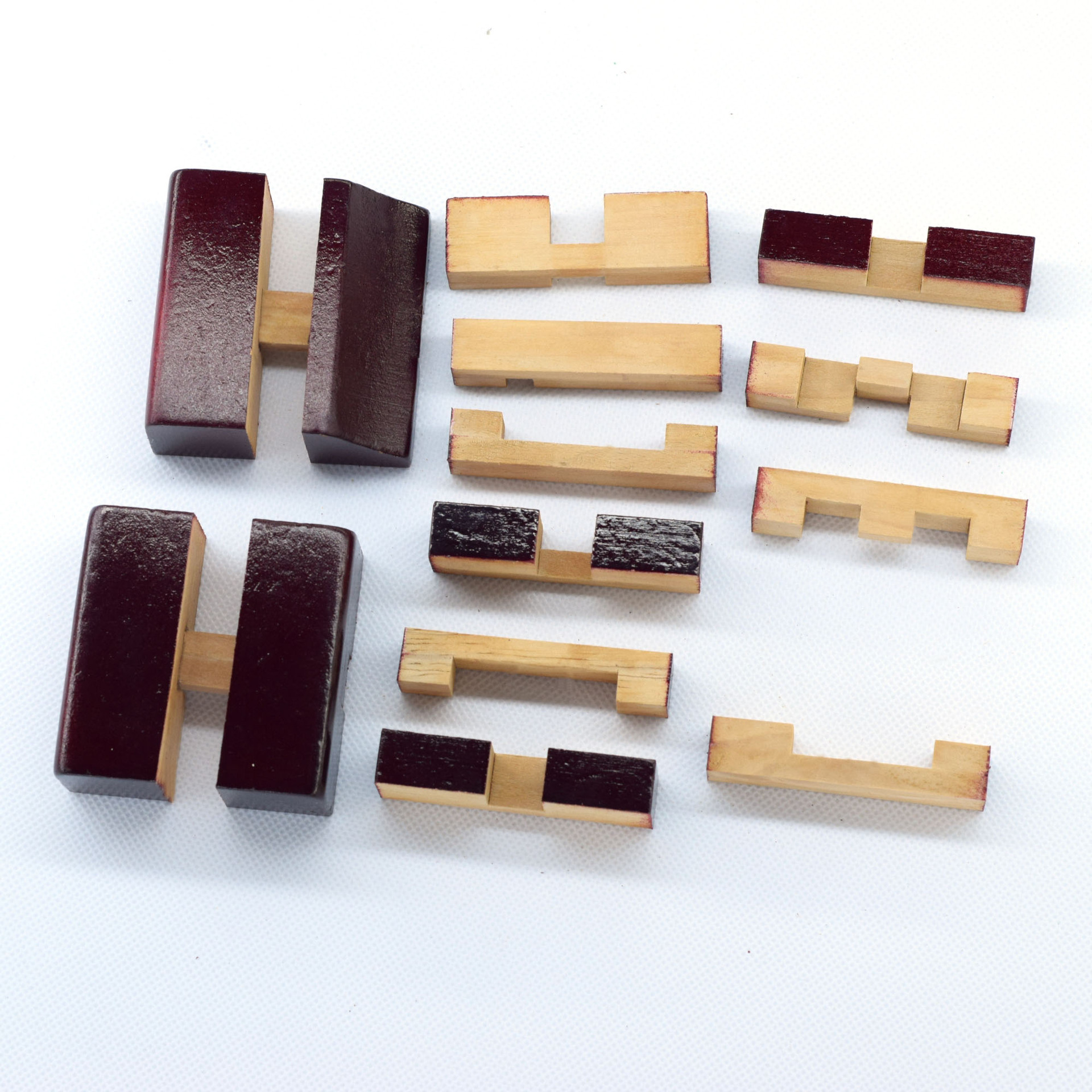 红色缺角 孔明锁鲁班锁 成人儿童益智解锁玩具 同学朋友节日礼物