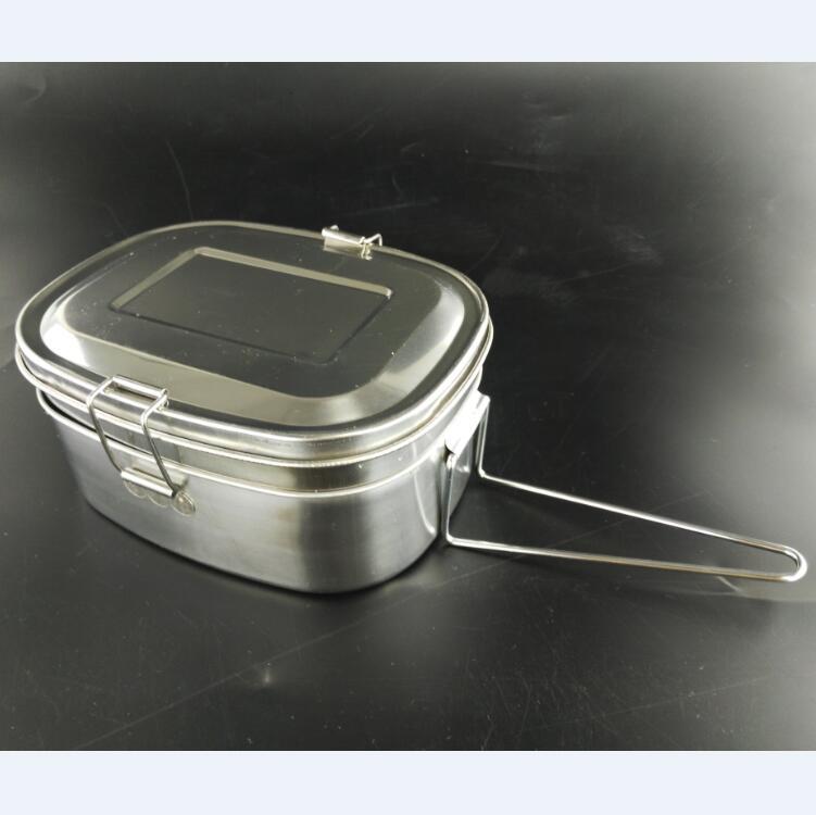 不锈钢方形饭盒 单层双层饭盒 中号大号特大号学生饭盒