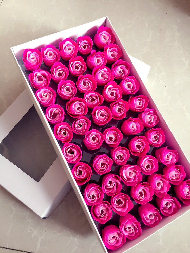 带底托玫瑰香皂花头仿真玫瑰花花朵淘宝花店花束插花制作材料现货
